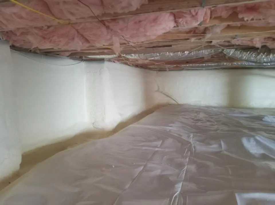 Crawl space encapsulation with closed-cell spray foam for Roof Waterproofing in Payson